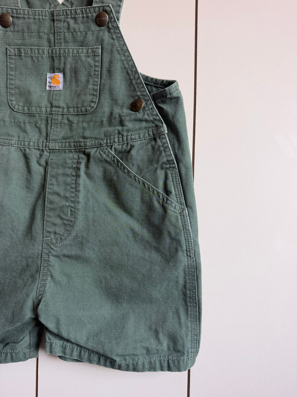 Carhartt Green Shortall Dungarees - Age 3