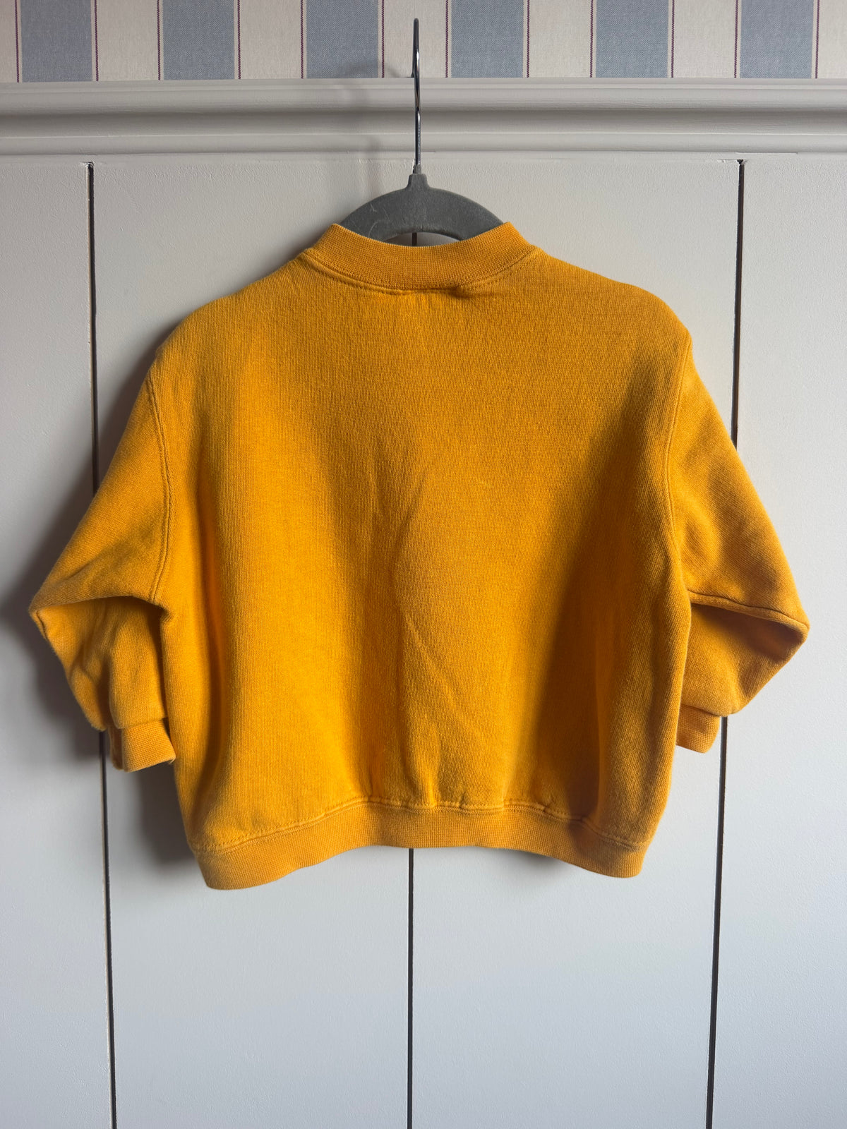 Nike Embroidered Spellout Mustard Sweatshirt - 18 months
