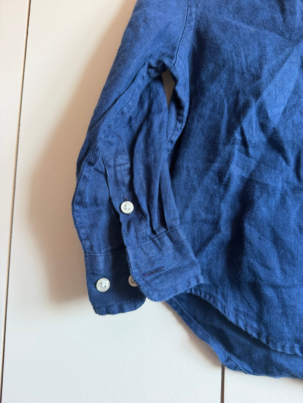 Ralph Lauren Navy Linen Shirt - Age 2