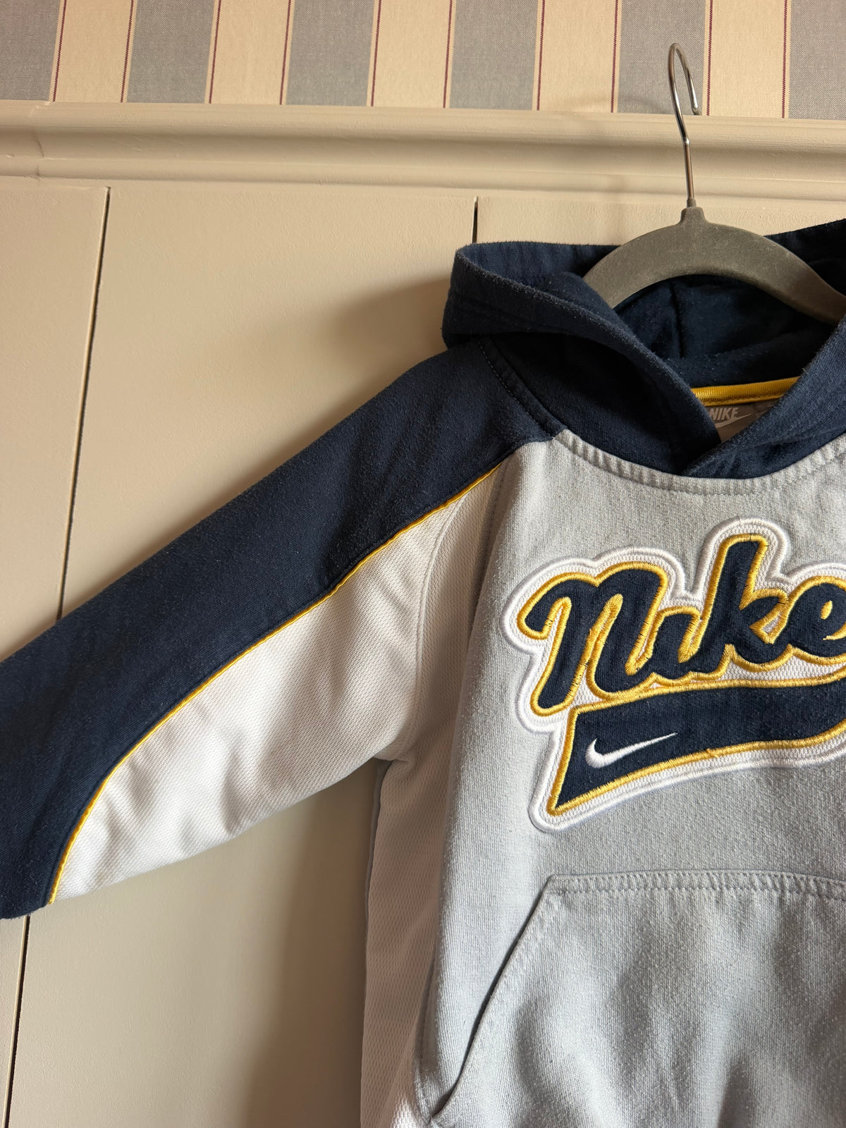 Nike Embroidered Spellout Colour Block Hoodie - Age 3