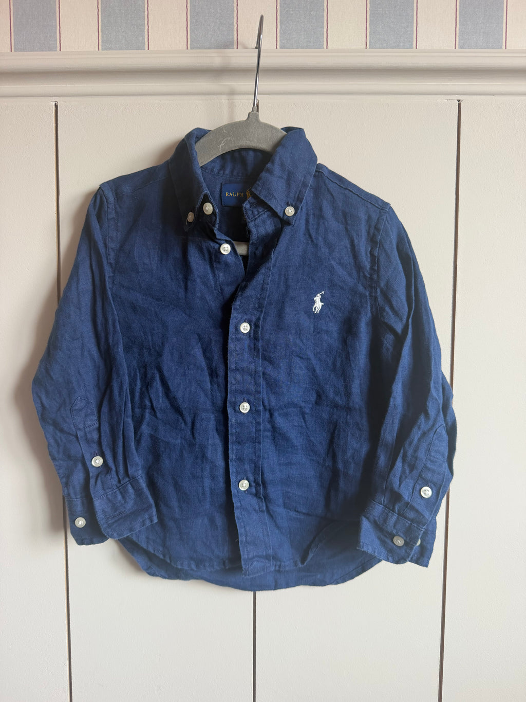 Ralph Lauren Navy Linen Shirt - Age 2