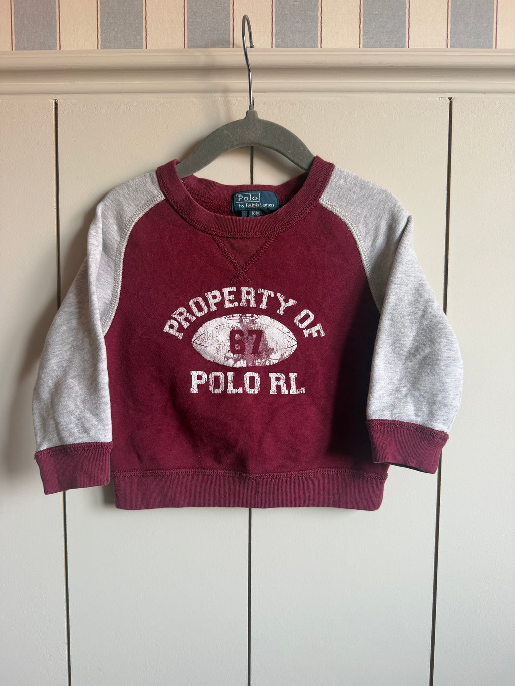 Ralph Lauren Raglan Sweatshirt - 18 months