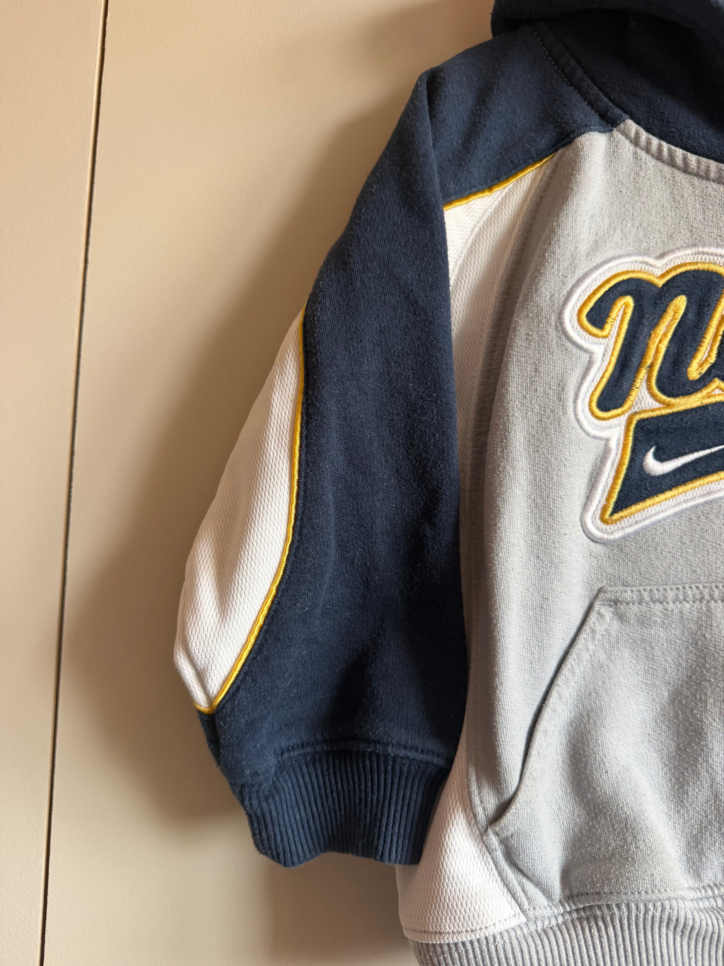 Nike Embroidered Spellout Colour Block Hoodie - Age 3