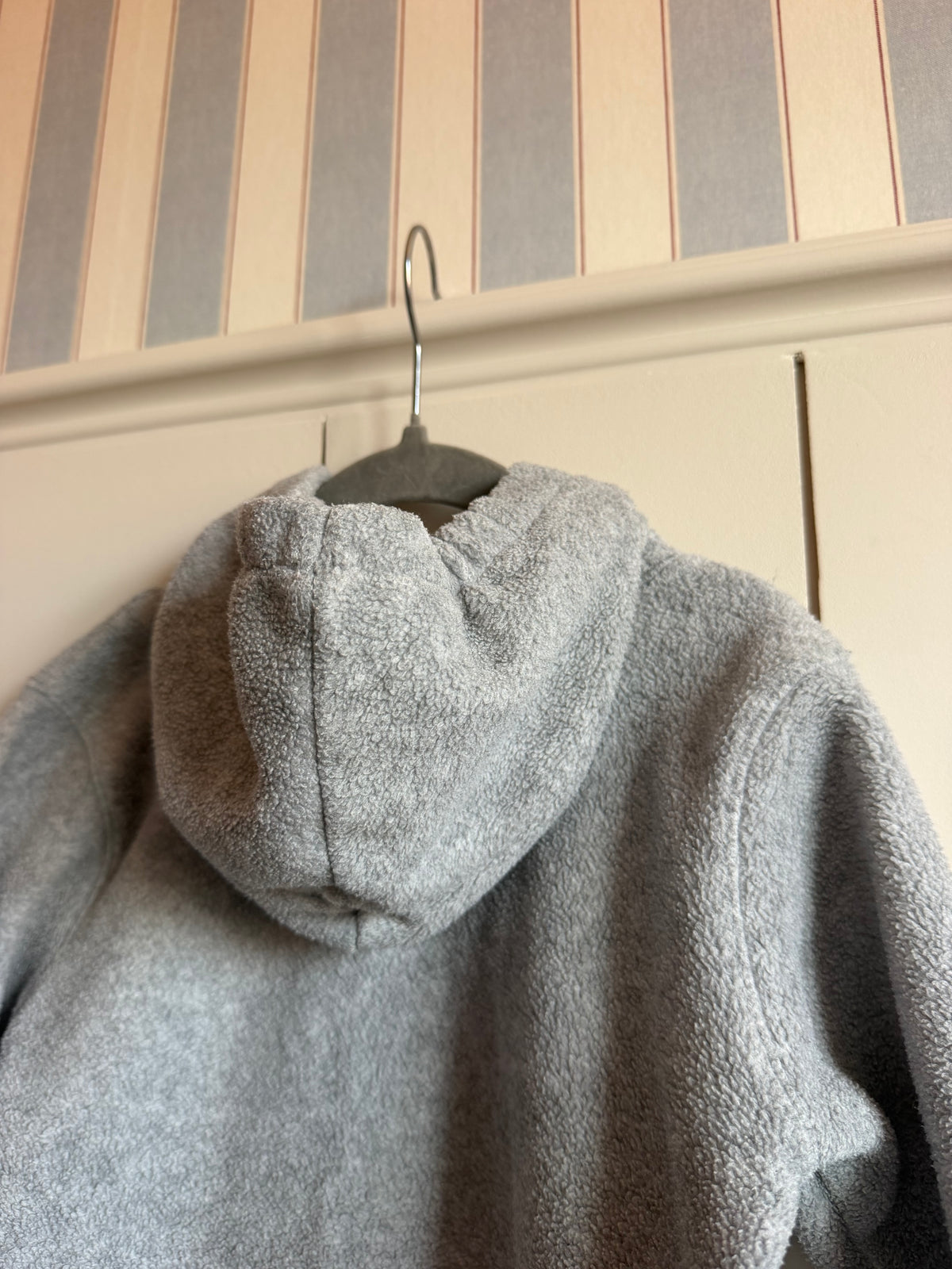 GAP Grey Fleece Embroidered Hoodie - Age 2