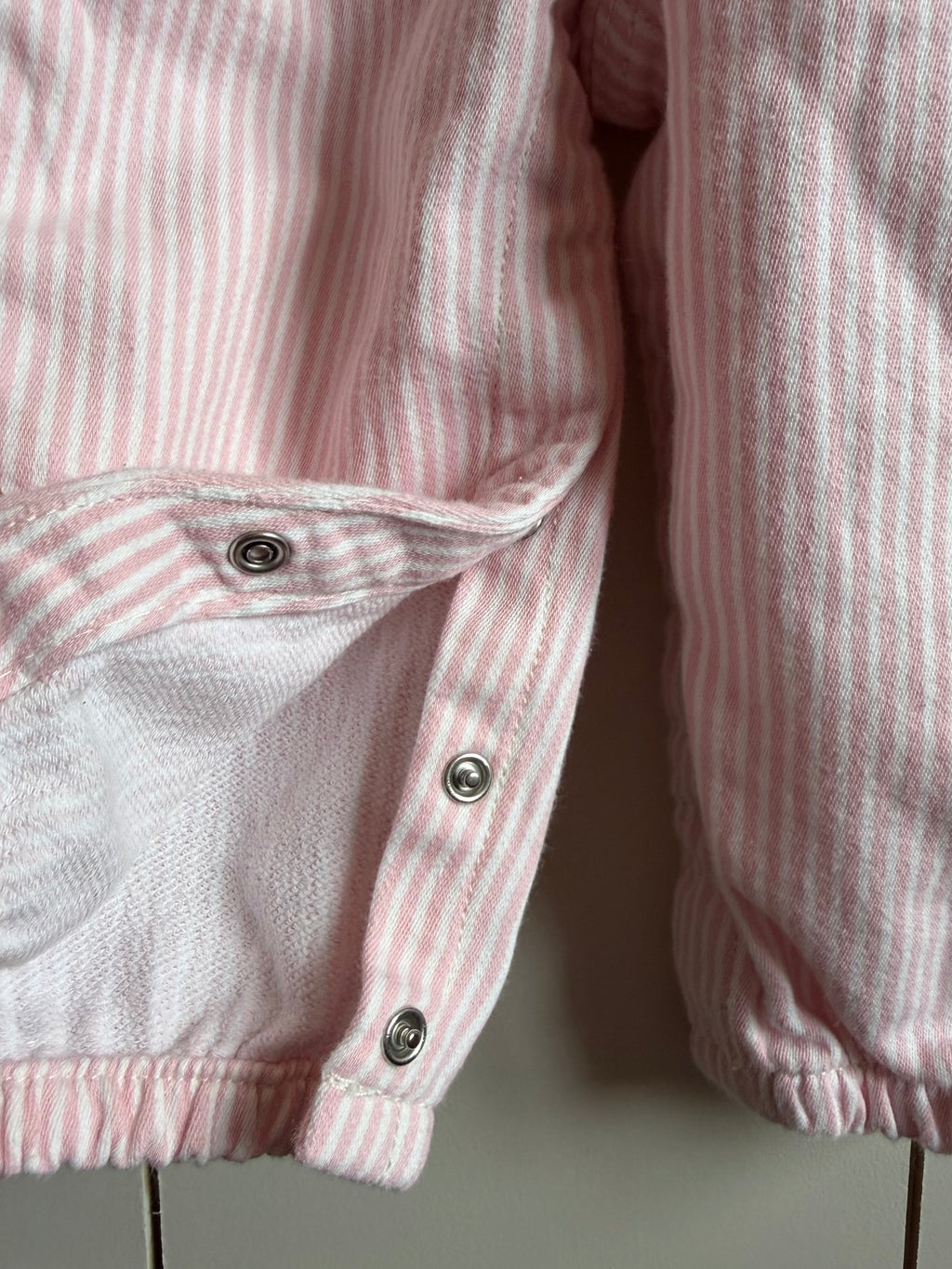 Oshkosh B’Gosh Pink Stripe Railroad Dungarees - 18 months