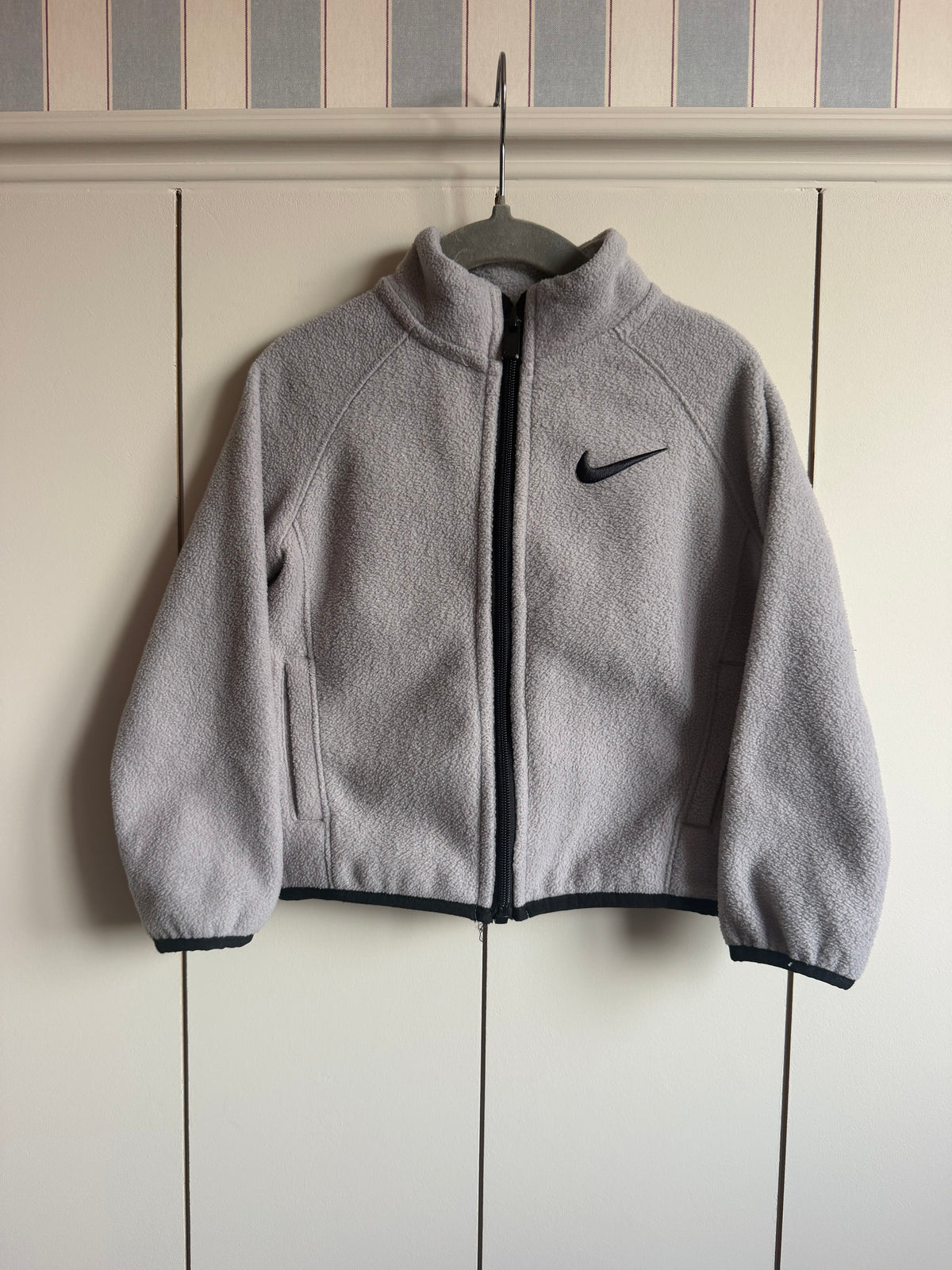 Nike Grey Embroidered Fleece Jacket - Age 2