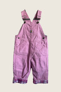Carhartt Plaid Fleece Lined Pink Dungarees - Age 2