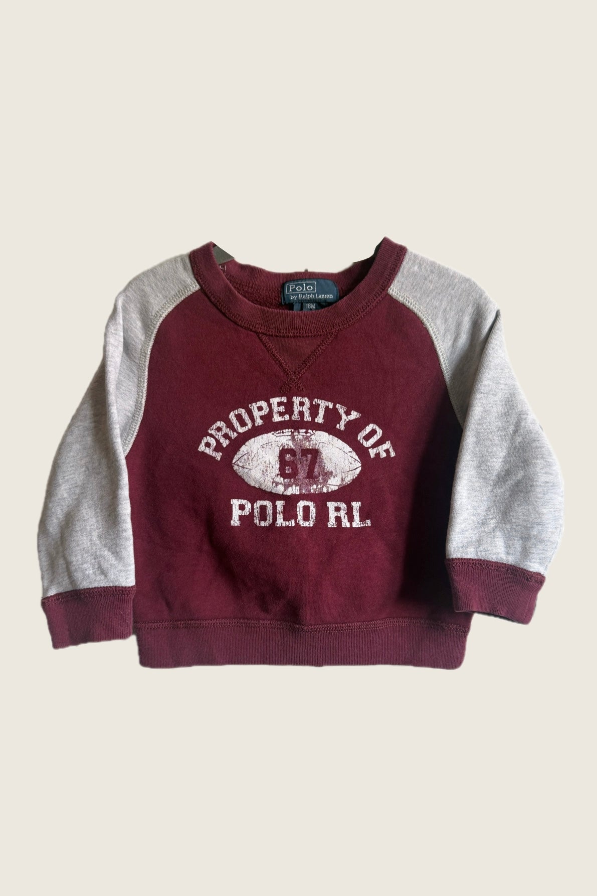 Ralph Lauren Raglan Sweatshirt - 18 months