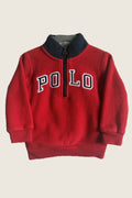 Ralph Lauren Embroidered Spellout Quarter Zip Fleece - 18 months