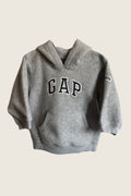 GAP Grey Fleece Embroidered Hoodie - Age 2