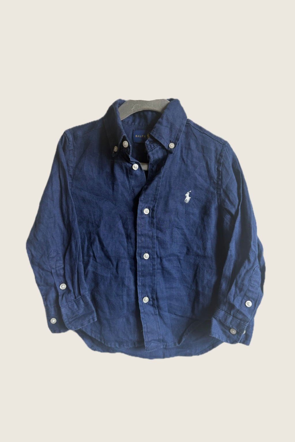 Ralph Lauren Navy Linen Shirt - Age 2