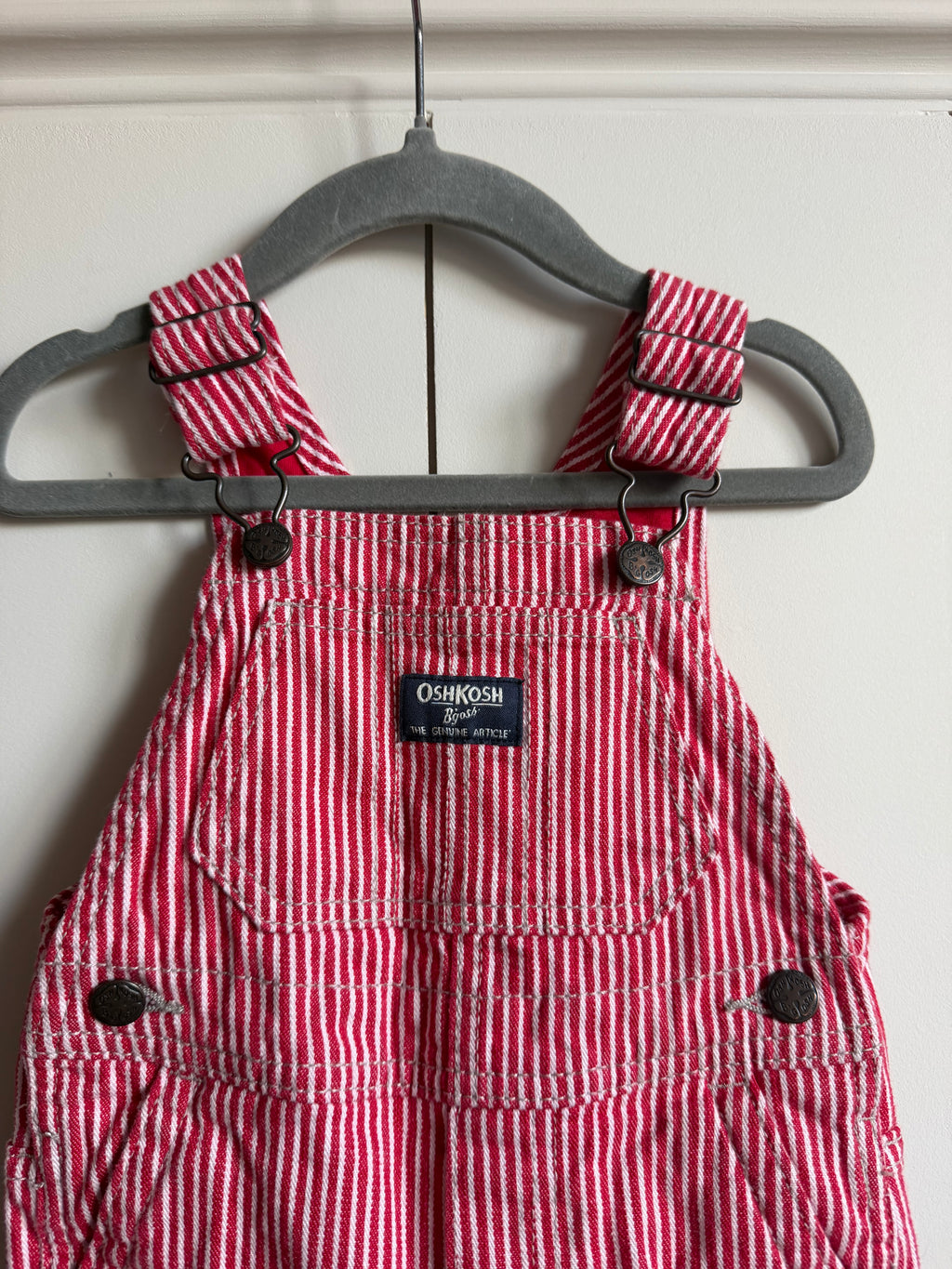 Oshkosh B’Gosh Railroad Red Stripe Dungarees *Rare* - 12 months