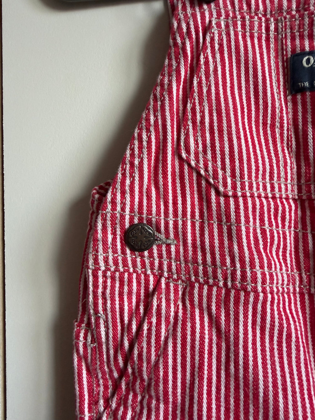 Oshkosh B’Gosh Railroad Red Stripe Dungarees *Rare* - 12 months