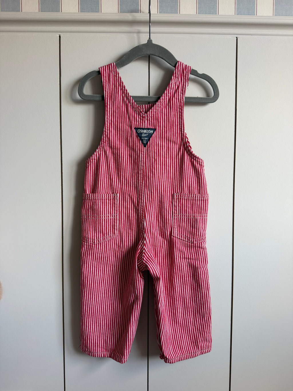 Oshkosh B’Gosh Railroad Red Stripe Dungarees *Rare* - 12 months