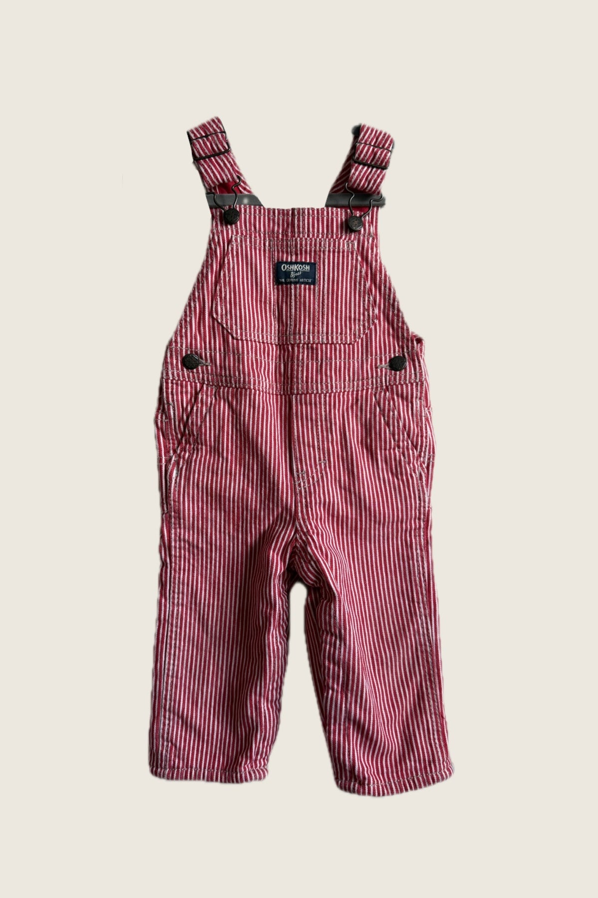 Oshkosh B’Gosh Railroad Red Stripe Dungarees *Rare* - 12 months